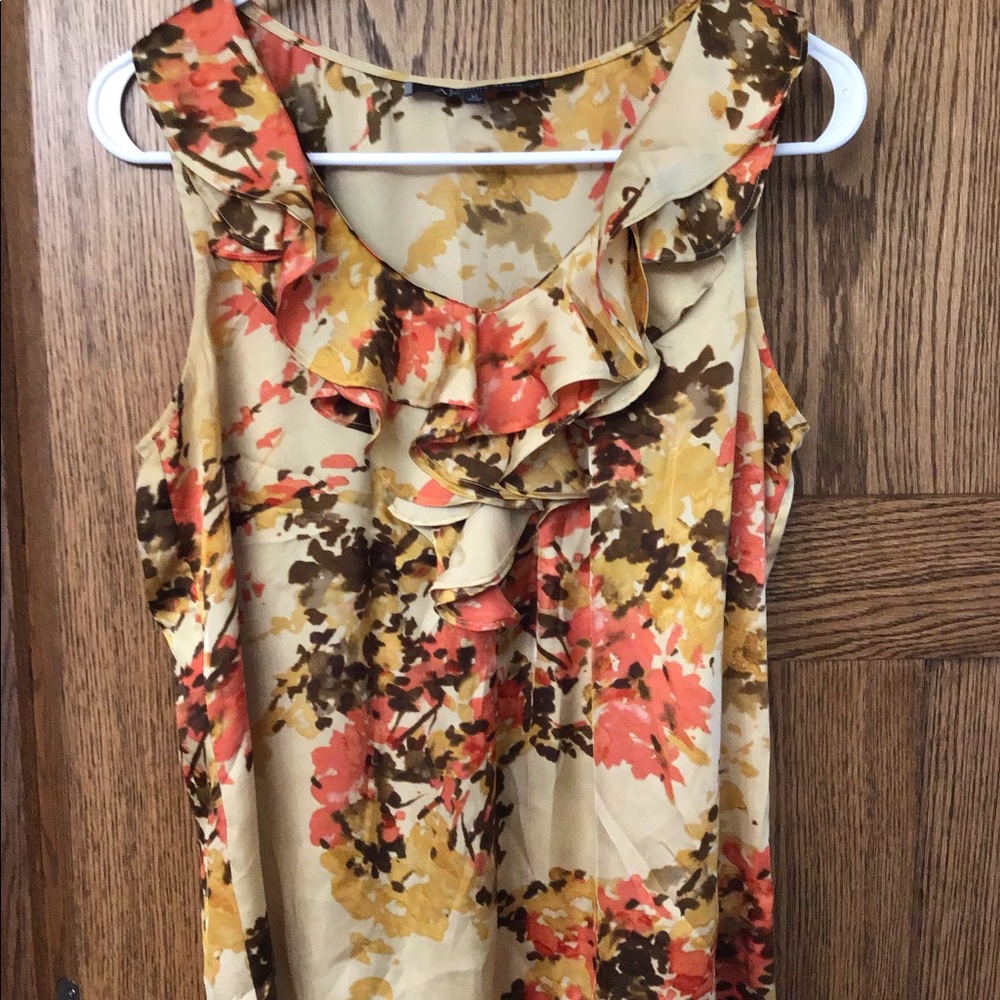 Ann Klein ruffle tank top